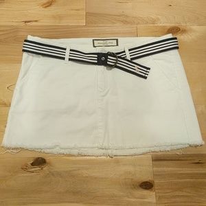 A&F Distressed Stretch Twill Mini Skirt